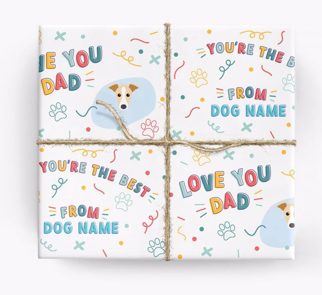 Love You Dad: Personalized {breedFullName} Wrapping Paper